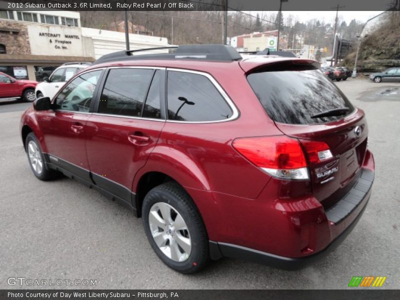 Ruby Red Pearl / Off Black 2012 Subaru Outback 3.6R Limited