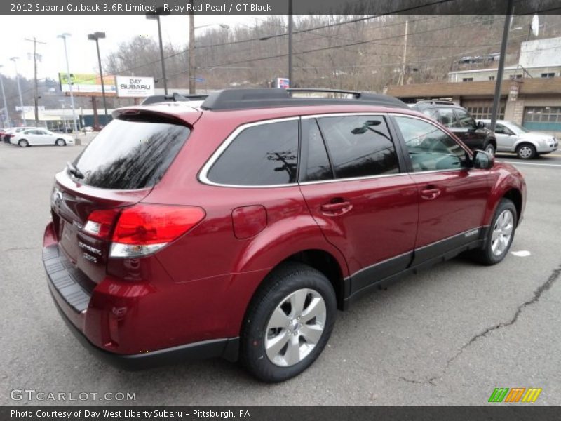 Ruby Red Pearl / Off Black 2012 Subaru Outback 3.6R Limited