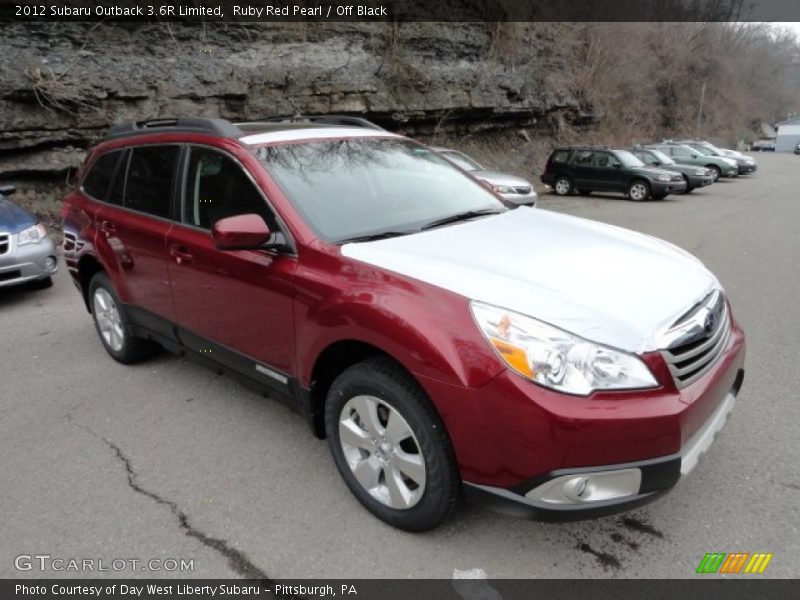 Ruby Red Pearl / Off Black 2012 Subaru Outback 3.6R Limited