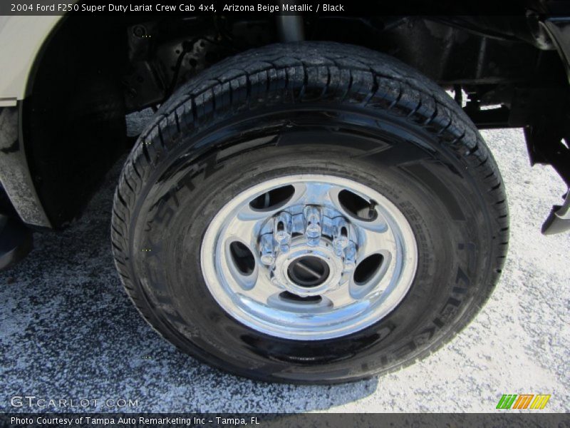 Arizona Beige Metallic / Black 2004 Ford F250 Super Duty Lariat Crew Cab 4x4