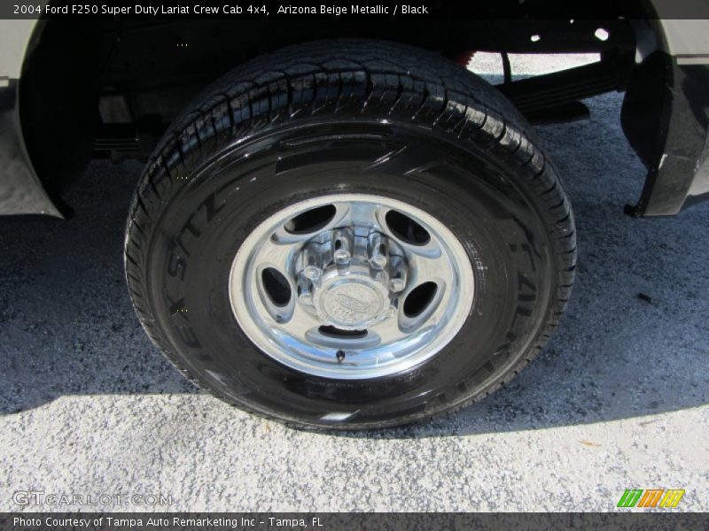 Arizona Beige Metallic / Black 2004 Ford F250 Super Duty Lariat Crew Cab 4x4