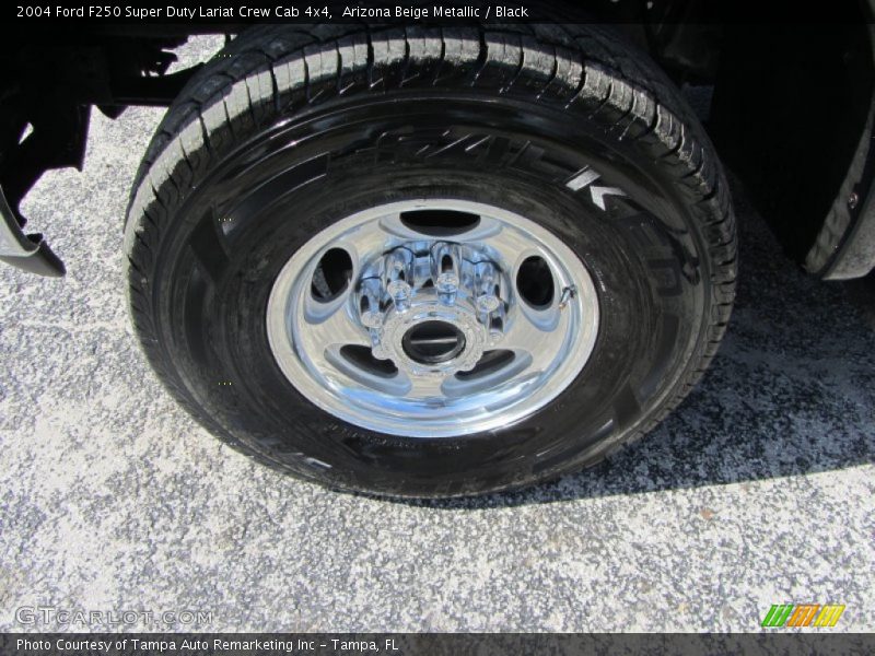 Arizona Beige Metallic / Black 2004 Ford F250 Super Duty Lariat Crew Cab 4x4