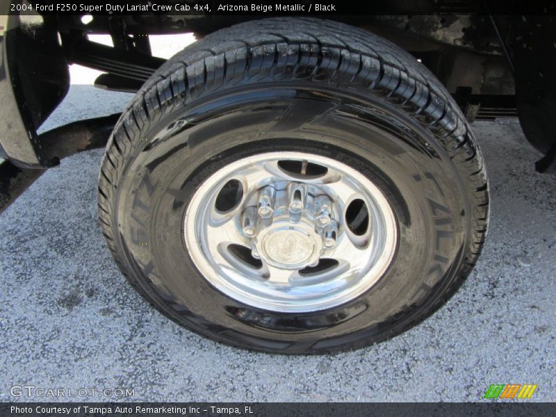 Arizona Beige Metallic / Black 2004 Ford F250 Super Duty Lariat Crew Cab 4x4