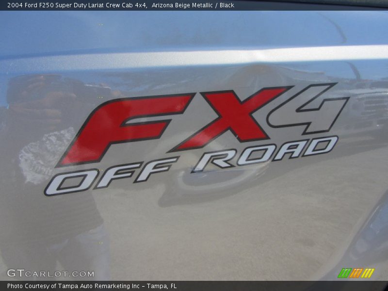 Arizona Beige Metallic / Black 2004 Ford F250 Super Duty Lariat Crew Cab 4x4