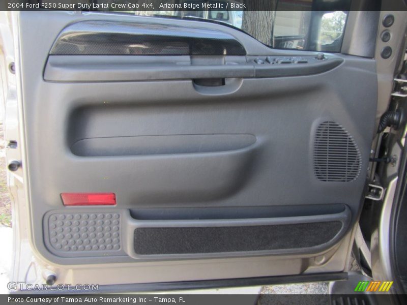 Arizona Beige Metallic / Black 2004 Ford F250 Super Duty Lariat Crew Cab 4x4