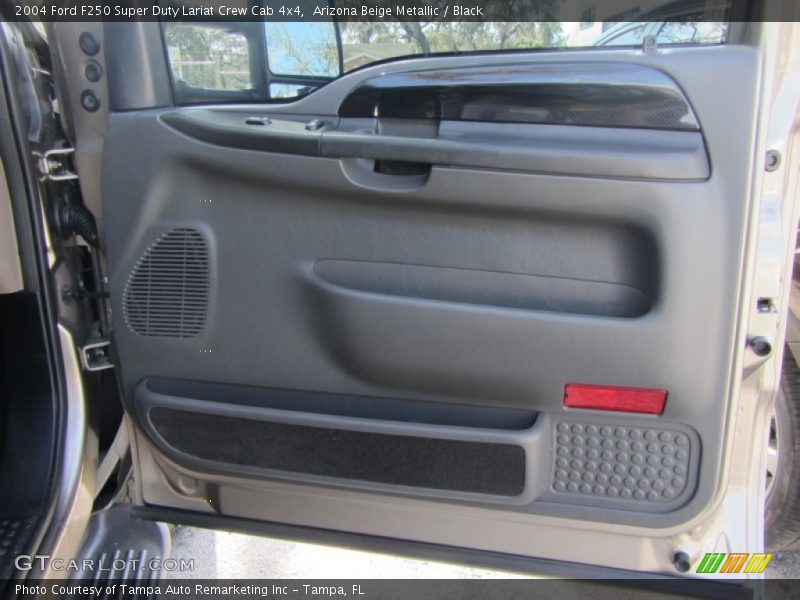 Arizona Beige Metallic / Black 2004 Ford F250 Super Duty Lariat Crew Cab 4x4