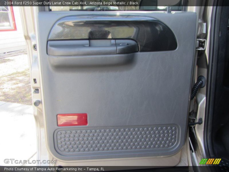 Arizona Beige Metallic / Black 2004 Ford F250 Super Duty Lariat Crew Cab 4x4