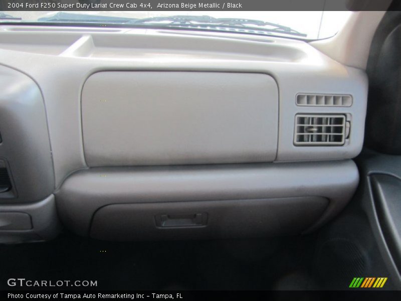 Arizona Beige Metallic / Black 2004 Ford F250 Super Duty Lariat Crew Cab 4x4