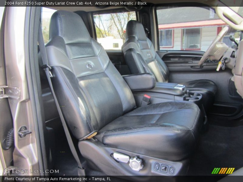 Arizona Beige Metallic / Black 2004 Ford F250 Super Duty Lariat Crew Cab 4x4