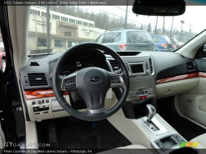 Deep Indigo Pearl / Warm Ivory 2012 Subaru Outback 3.6R Limited