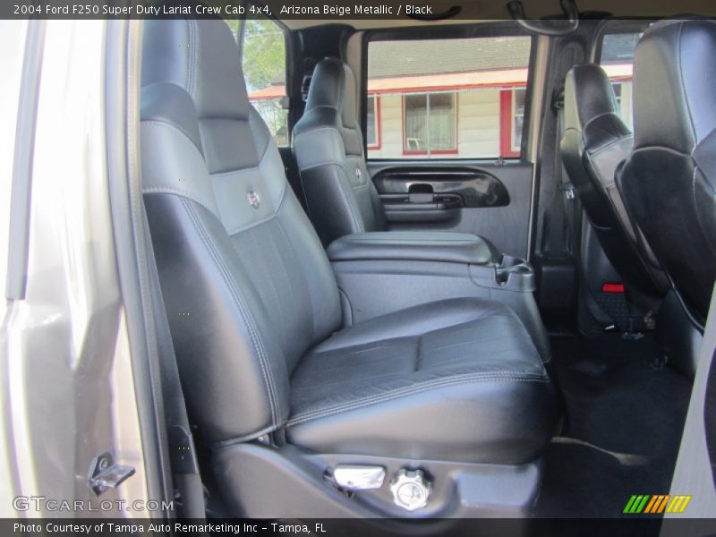 Arizona Beige Metallic / Black 2004 Ford F250 Super Duty Lariat Crew Cab 4x4