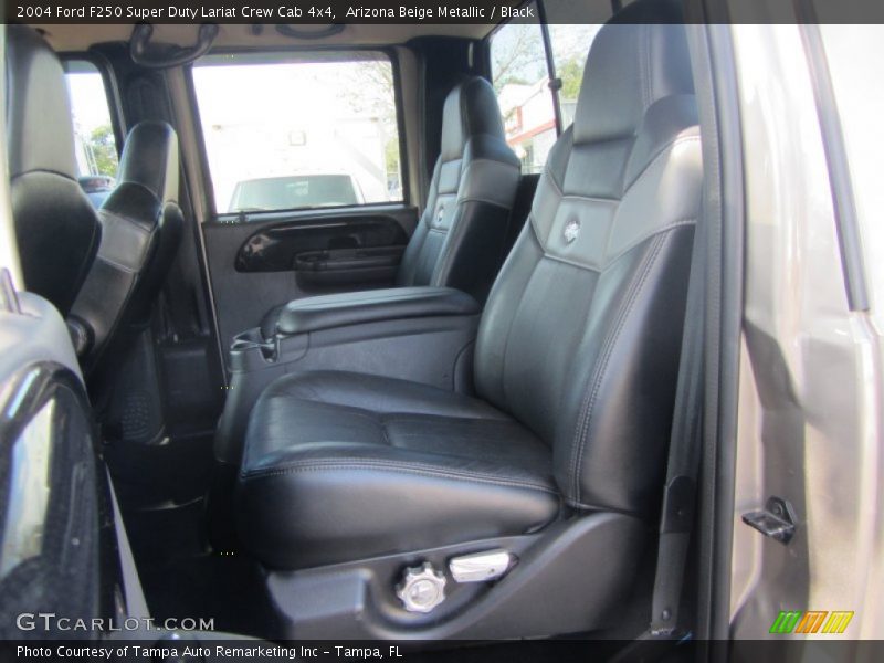 Arizona Beige Metallic / Black 2004 Ford F250 Super Duty Lariat Crew Cab 4x4