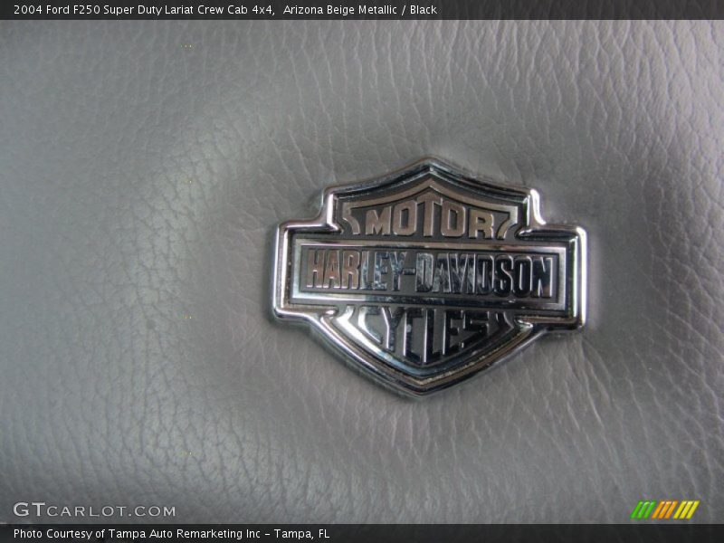 Arizona Beige Metallic / Black 2004 Ford F250 Super Duty Lariat Crew Cab 4x4