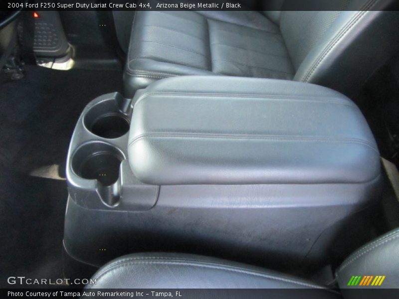Arizona Beige Metallic / Black 2004 Ford F250 Super Duty Lariat Crew Cab 4x4