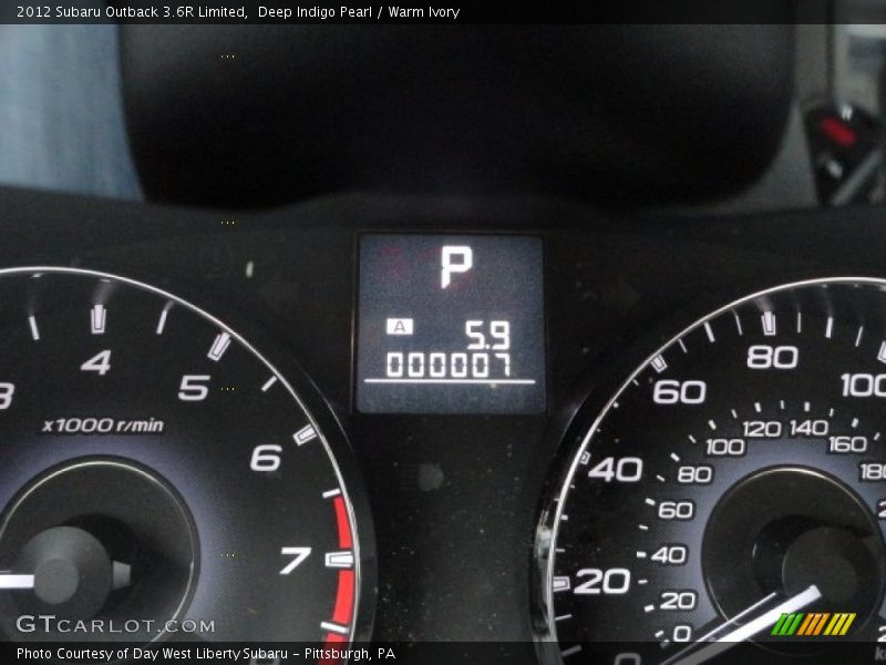 Deep Indigo Pearl / Warm Ivory 2012 Subaru Outback 3.6R Limited