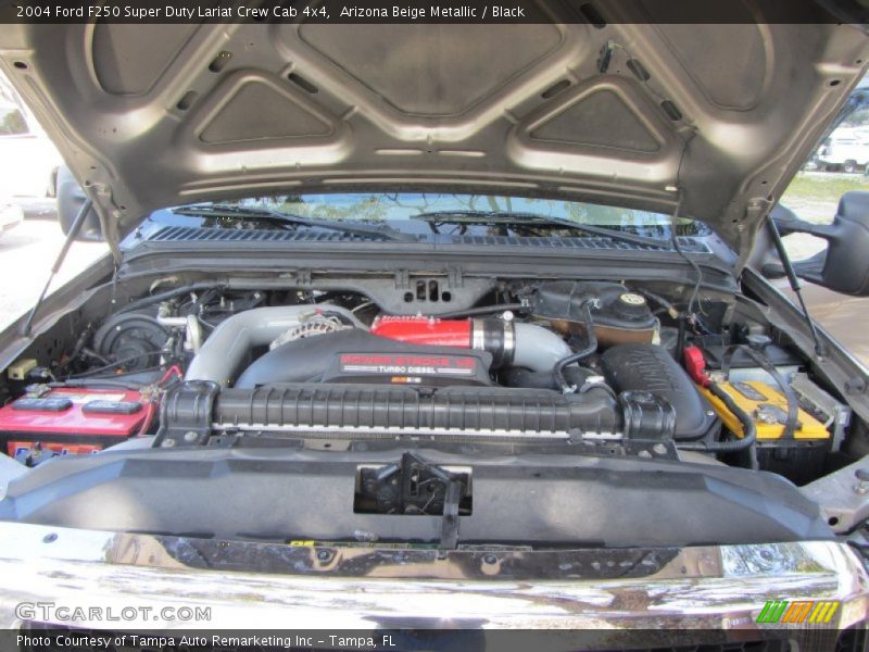Arizona Beige Metallic / Black 2004 Ford F250 Super Duty Lariat Crew Cab 4x4