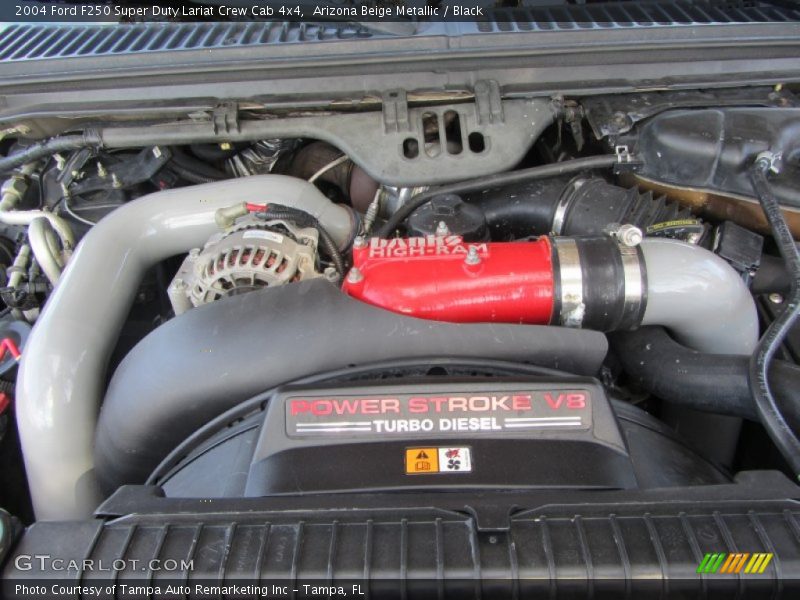 Arizona Beige Metallic / Black 2004 Ford F250 Super Duty Lariat Crew Cab 4x4