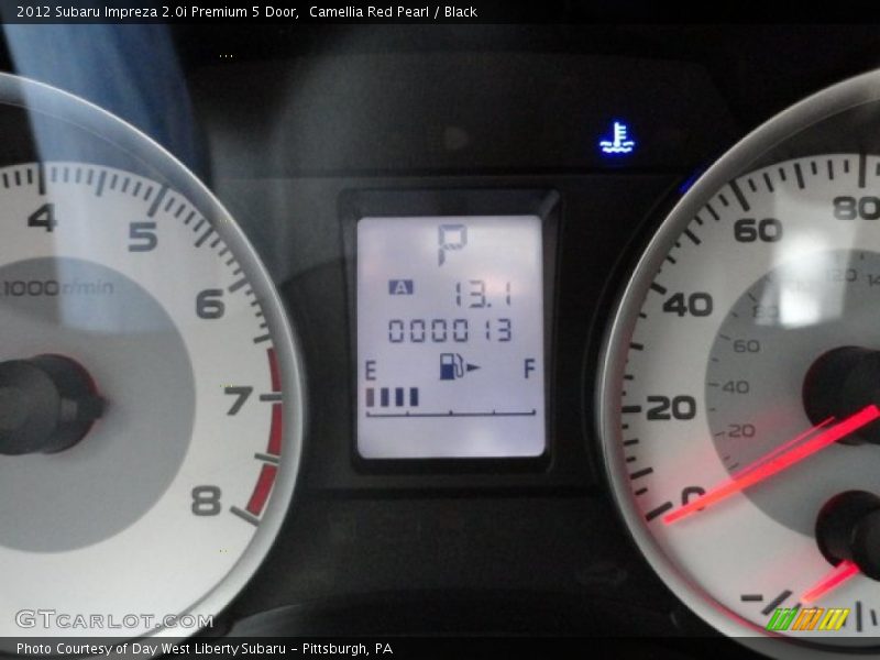 Camellia Red Pearl / Black 2012 Subaru Impreza 2.0i Premium 5 Door