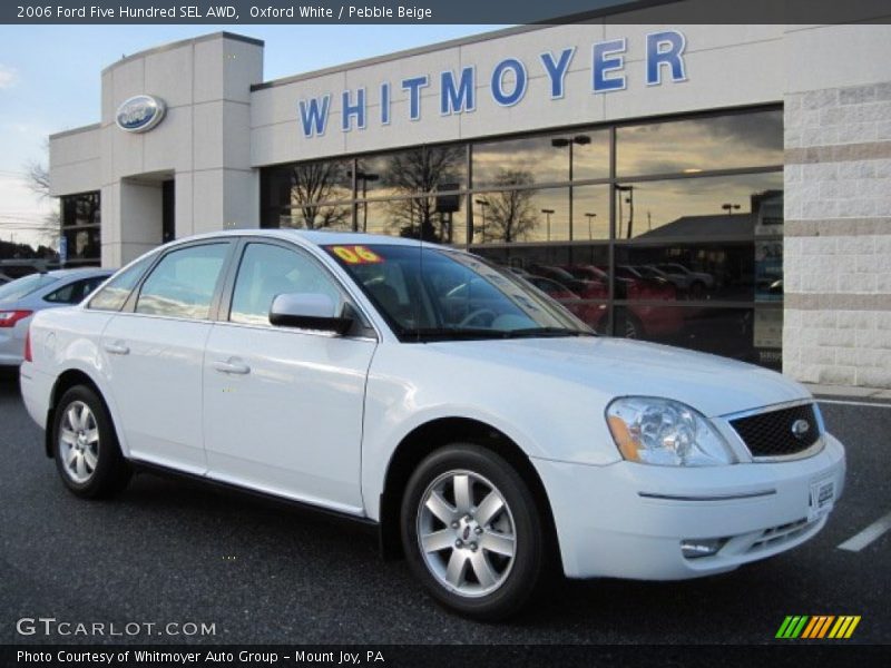 Oxford White / Pebble Beige 2006 Ford Five Hundred SEL AWD