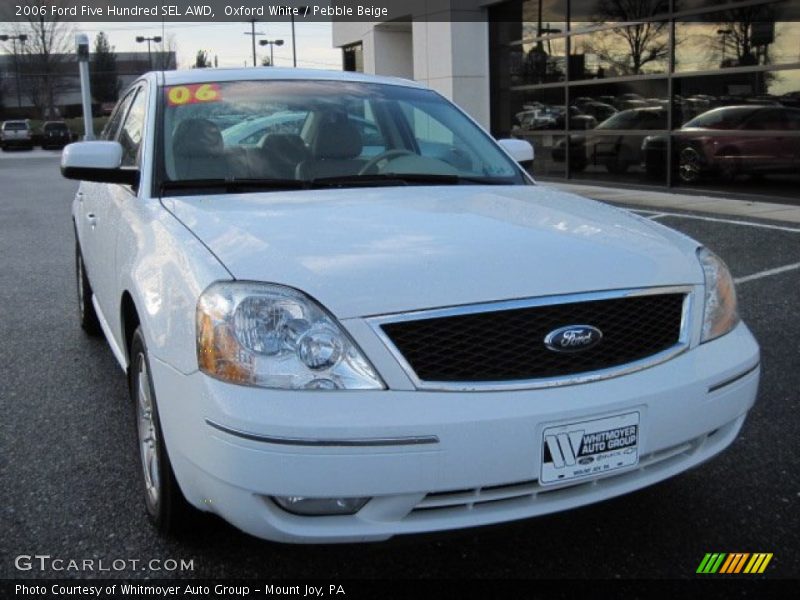 Oxford White / Pebble Beige 2006 Ford Five Hundred SEL AWD