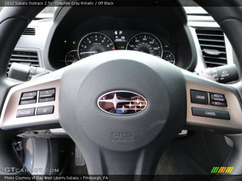 Graphite Gray Metallic / Off Black 2012 Subaru Outback 2.5i