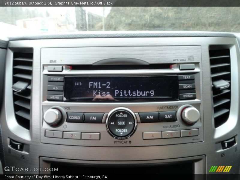 Graphite Gray Metallic / Off Black 2012 Subaru Outback 2.5i