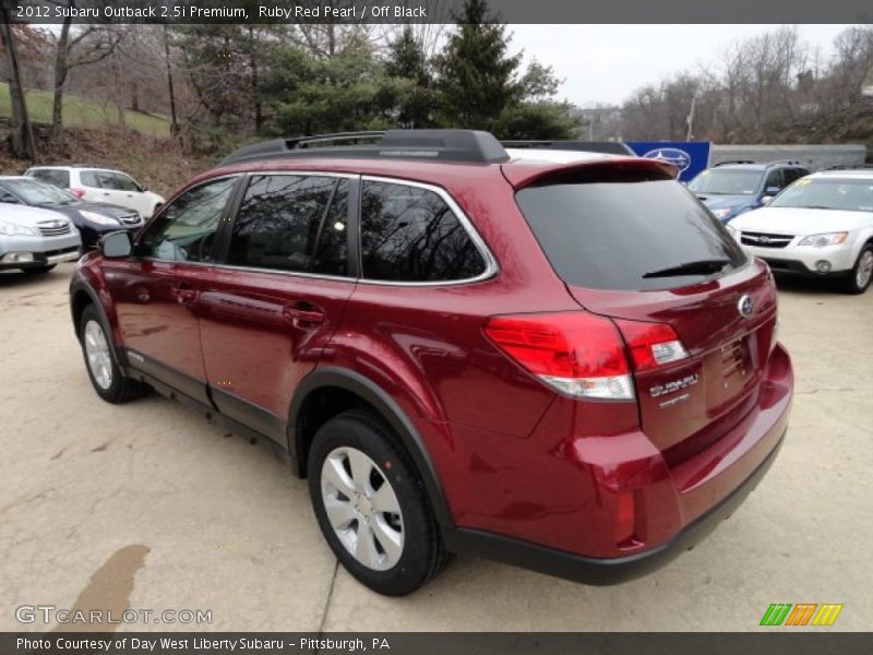 Ruby Red Pearl / Off Black 2012 Subaru Outback 2.5i Premium