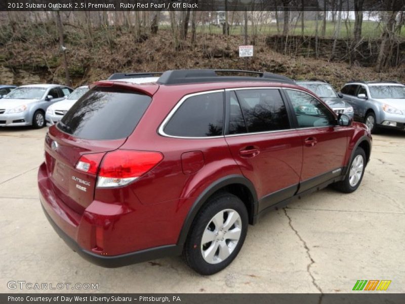 Ruby Red Pearl / Off Black 2012 Subaru Outback 2.5i Premium