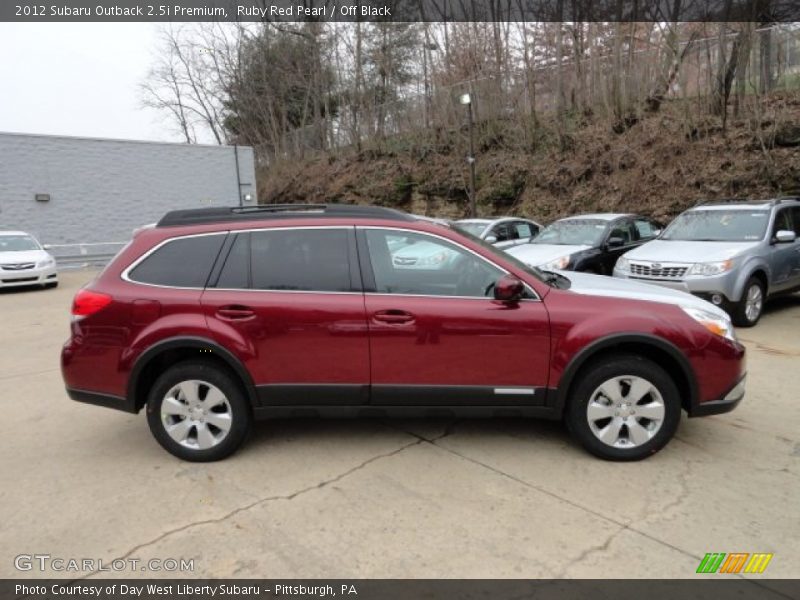 Ruby Red Pearl / Off Black 2012 Subaru Outback 2.5i Premium