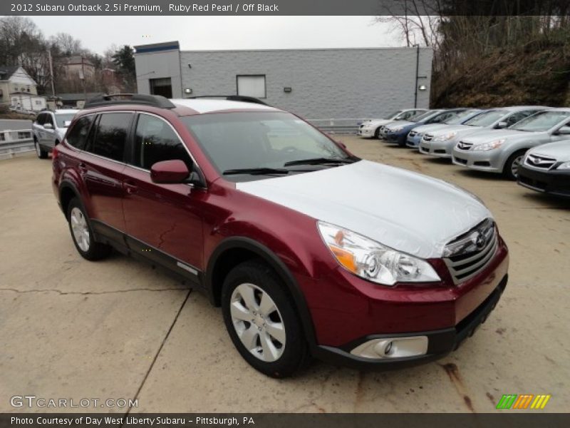 Ruby Red Pearl / Off Black 2012 Subaru Outback 2.5i Premium