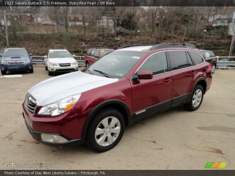 Ruby Red Pearl / Off Black 2012 Subaru Outback 2.5i Premium