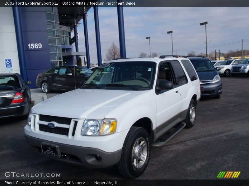 Oxford White / Medium Parchment Beige 2003 Ford Explorer Sport XLS