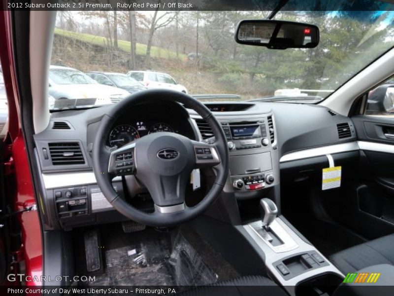 Ruby Red Pearl / Off Black 2012 Subaru Outback 2.5i Premium