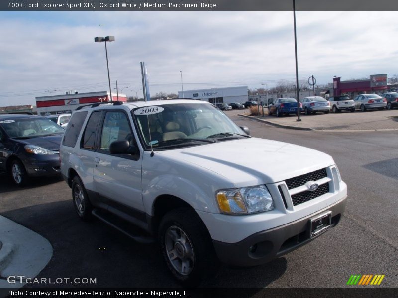 Oxford White / Medium Parchment Beige 2003 Ford Explorer Sport XLS