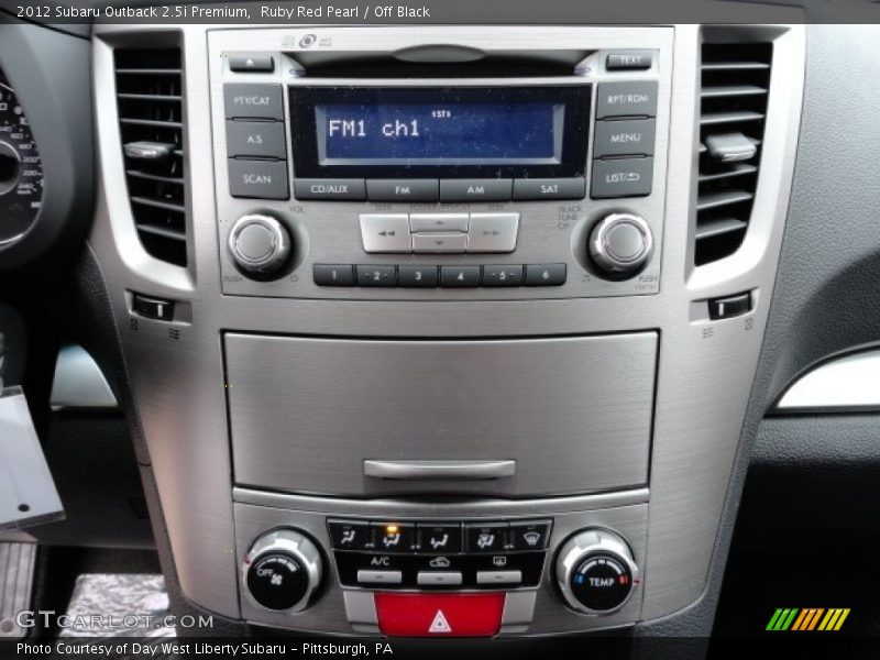Ruby Red Pearl / Off Black 2012 Subaru Outback 2.5i Premium