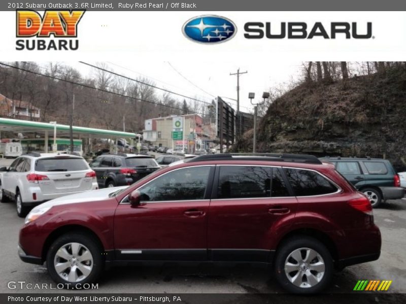 Ruby Red Pearl / Off Black 2012 Subaru Outback 3.6R Limited