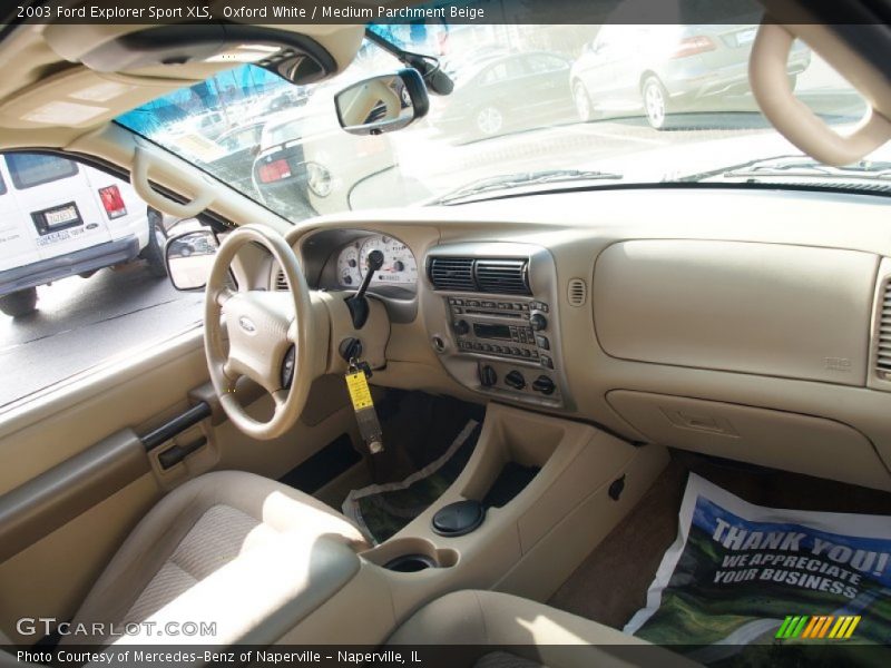 Oxford White / Medium Parchment Beige 2003 Ford Explorer Sport XLS