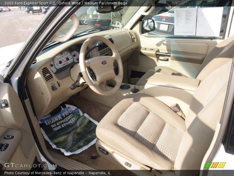 Oxford White / Medium Parchment Beige 2003 Ford Explorer Sport XLS