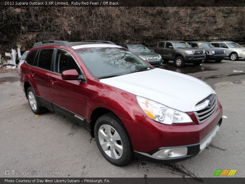 Ruby Red Pearl / Off Black 2012 Subaru Outback 3.6R Limited