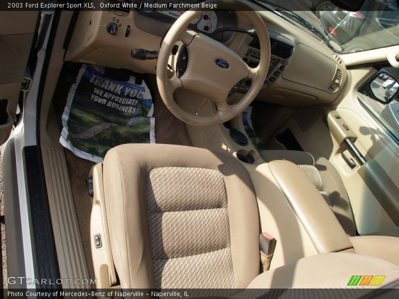 Oxford White / Medium Parchment Beige 2003 Ford Explorer Sport XLS