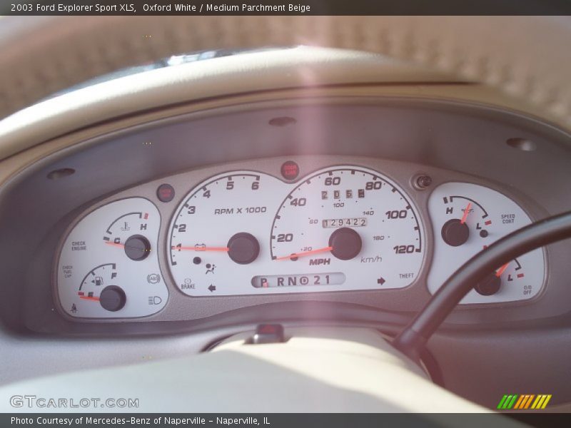Oxford White / Medium Parchment Beige 2003 Ford Explorer Sport XLS