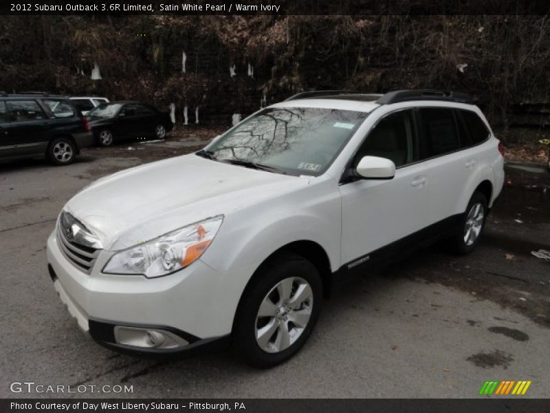 Satin White Pearl / Warm Ivory 2012 Subaru Outback 3.6R Limited