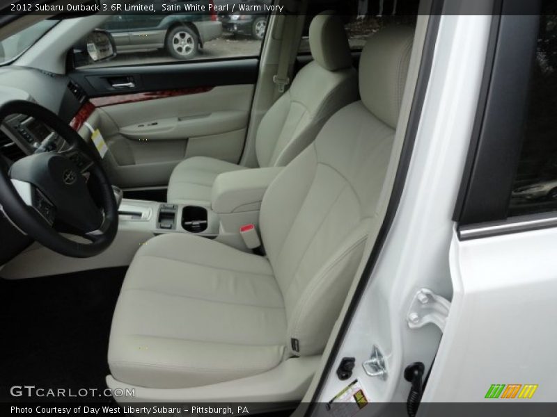 Satin White Pearl / Warm Ivory 2012 Subaru Outback 3.6R Limited