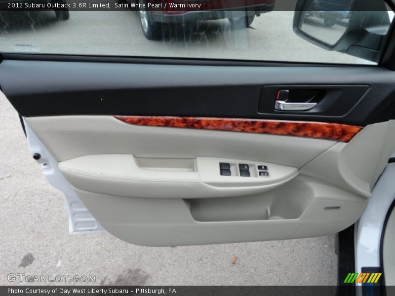 Satin White Pearl / Warm Ivory 2012 Subaru Outback 3.6R Limited