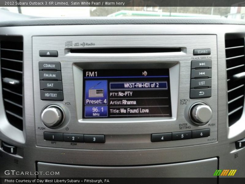 Controls of 2012 Outback 3.6R Limited