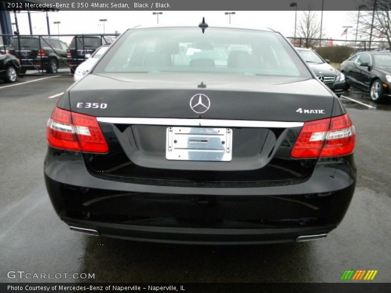 Black / Black 2012 Mercedes-Benz E 350 4Matic Sedan
