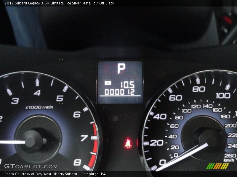 Ice Silver Metallic / Off Black 2012 Subaru Legacy 3.6R Limited