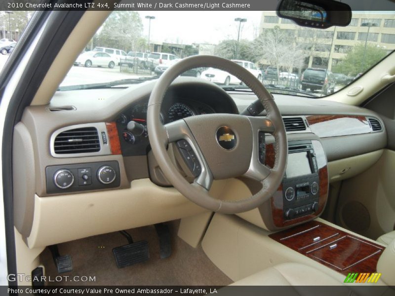 Summit White / Dark Cashmere/Light Cashmere 2010 Chevrolet Avalanche LTZ 4x4