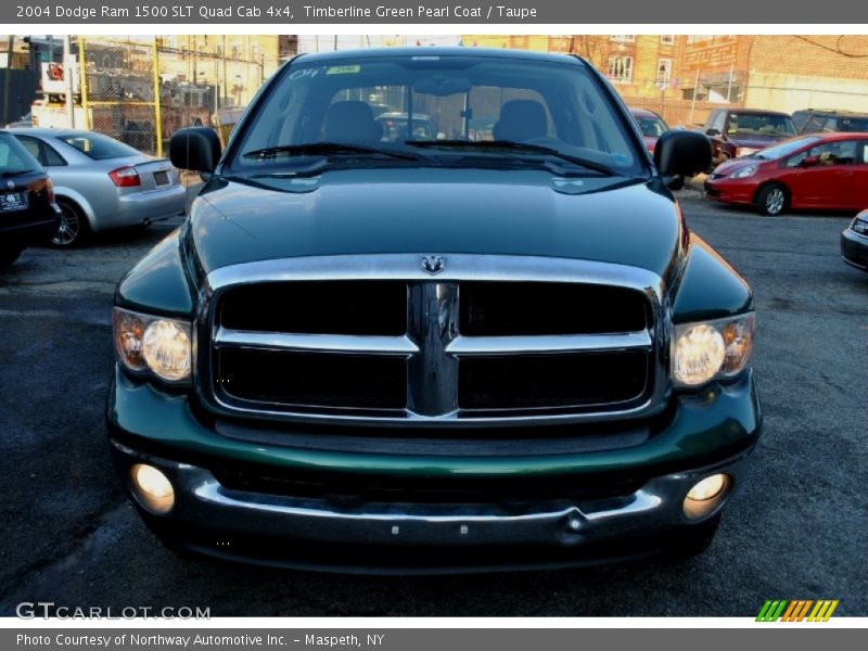 Timberline Green Pearl Coat / Taupe 2004 Dodge Ram 1500 SLT Quad Cab 4x4