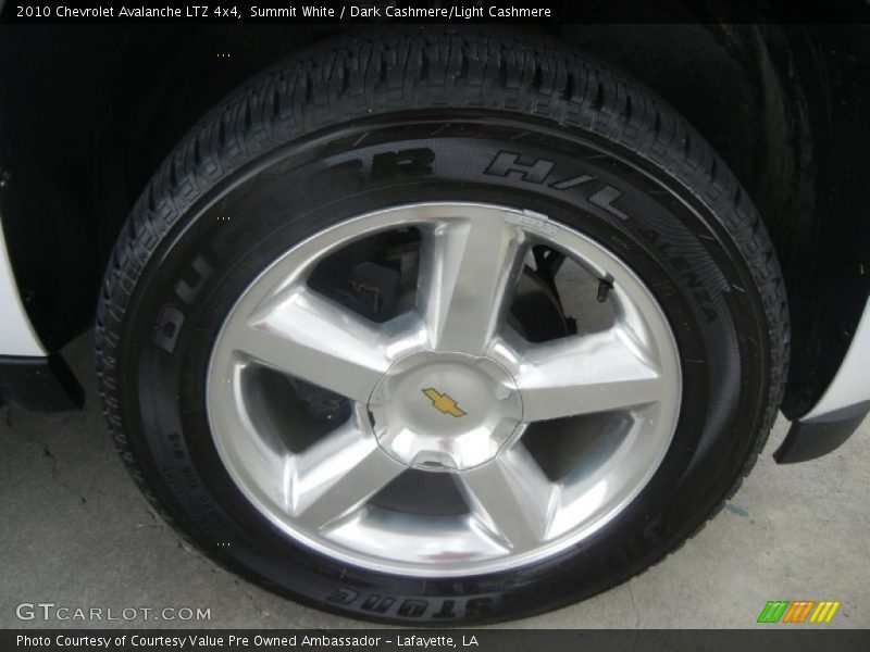Summit White / Dark Cashmere/Light Cashmere 2010 Chevrolet Avalanche LTZ 4x4